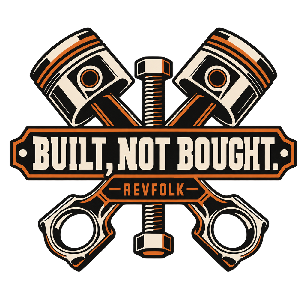 REVFOLK Built Not Bought T-shirt artwork