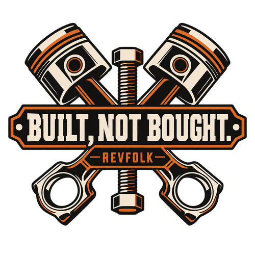 REVFOLK Built Not Bought T-shirt artwork